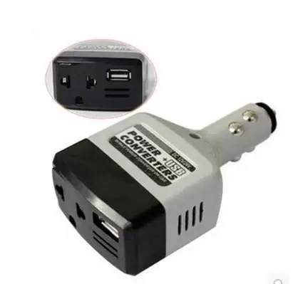 

[ Ready Stock ] Car Power Converter Inverter 12V/24V for 220V Adapter Charger Car Cigarette Lighter Socket Power+USB Converter