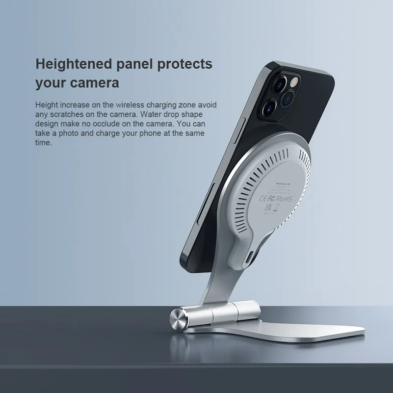 nillkin magnetic wireless charger for iphone 12 pro max 2 in 1 desktop phone holder for iphone 13 fast charging for iphone 12pro free global shipping