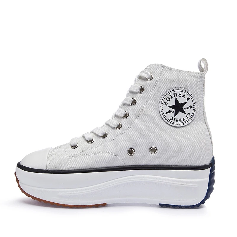 

Natascha Canvas Shoes Women Trainers High Top Sneaker Lady Autumn Female Footwear Breathable Platform Vulcanized Shoes