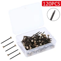 120pcs brass head pins heavy duty picture frame hanger nails photo wall oil painting mirror picture pins