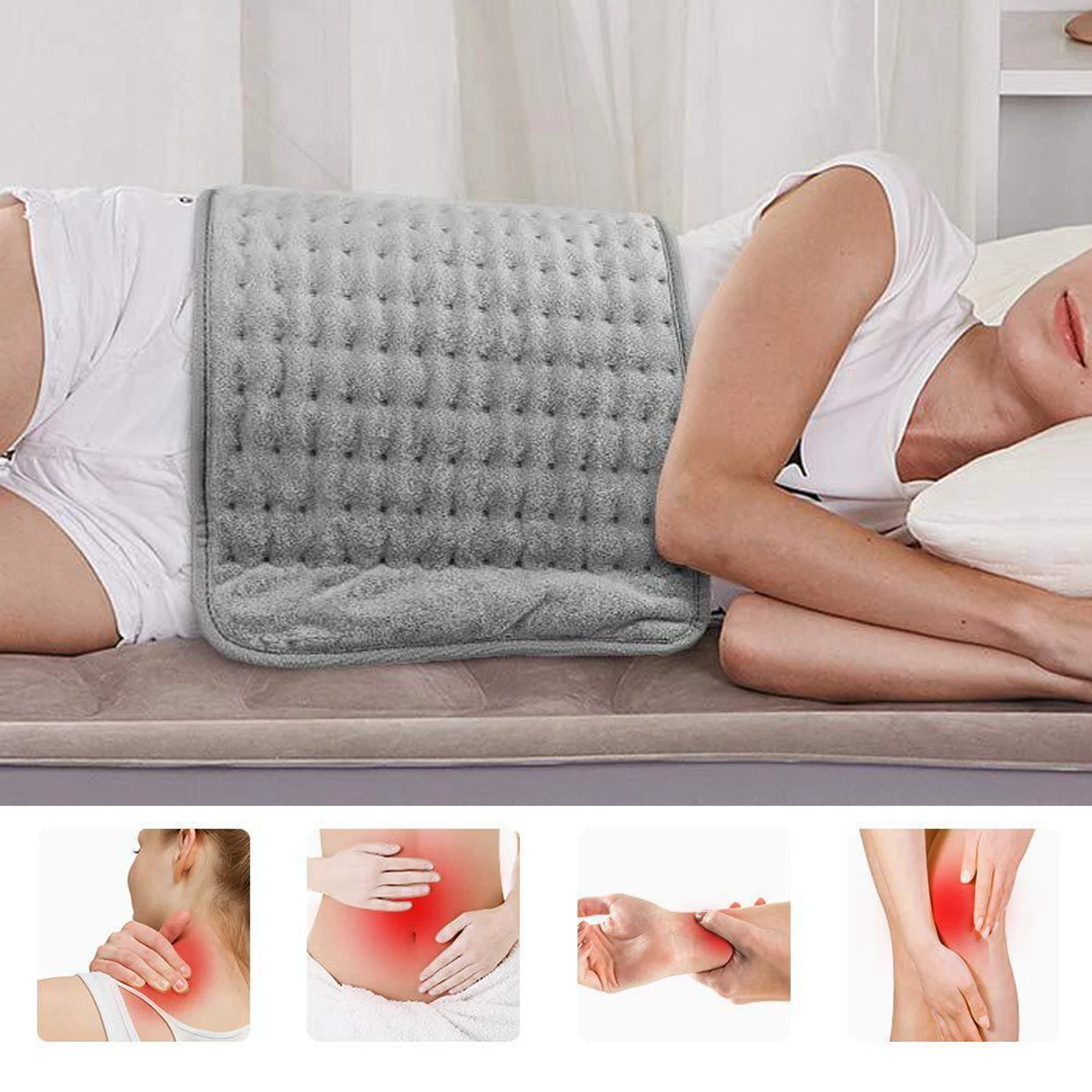 

Therapeutic Electric Heat Pad Heating Stomach Back Pain Relief Winter Warmer