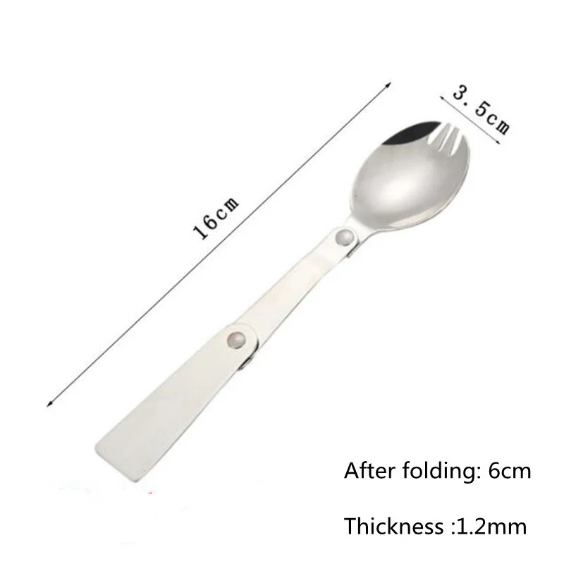 

Stainless Steel Folding Spoons Coffee Dessert Dinner Round Spoon Stirring Spoon Mixing Kitchen Teaspoons