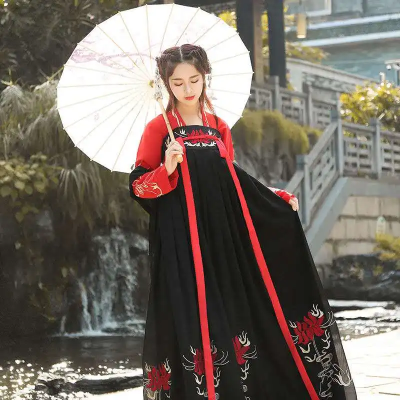 Традиционный китайский костюм народного танца женское платье ханьфу в старинном