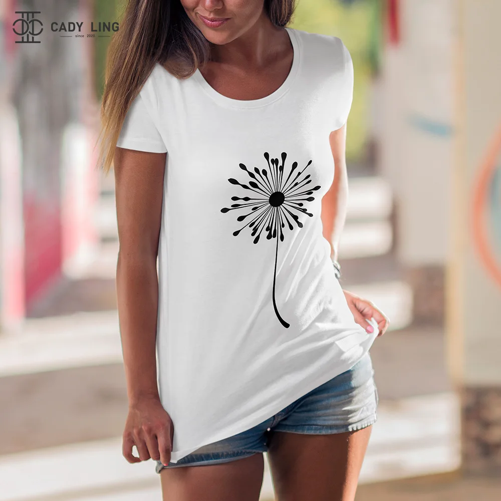 

Женская футболка с цветочным принтом, футболка с рисунком, 2021