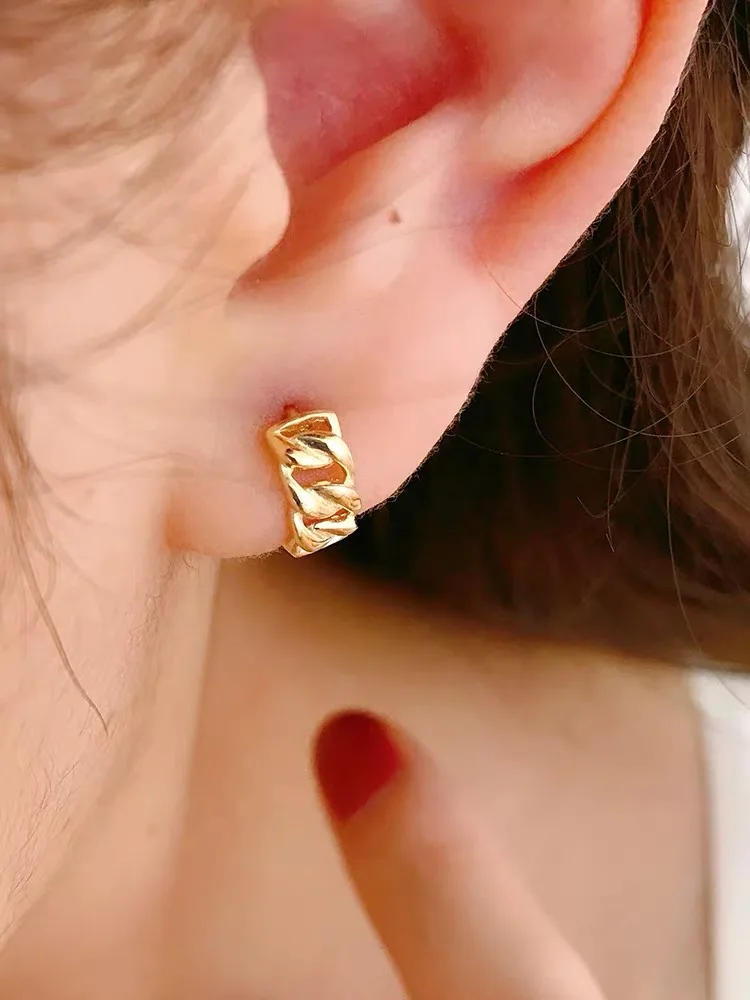 Yhpup 20 стильные Крошечные золотые серьги-кольца темпераментные медные