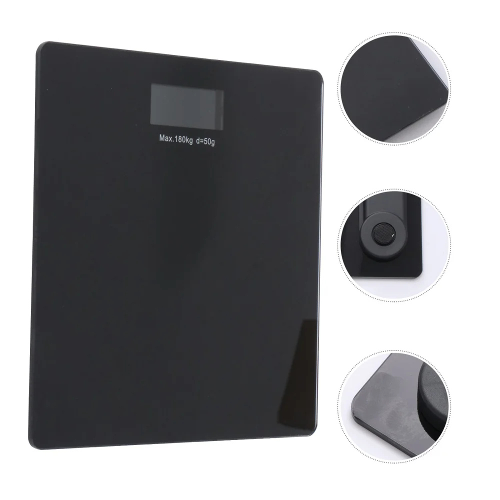 

Digital Body Weight Scale Waterproof Bathroom Scale Tempered Glass Balance Scale LCD Display Precision Measurements(Black)