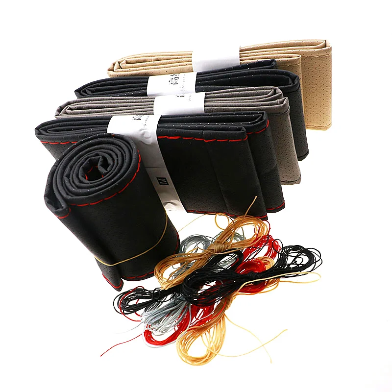 DIY Мягкий Нескользящий ручной швейный чехол рулевого колеса автомобиля для Citroen