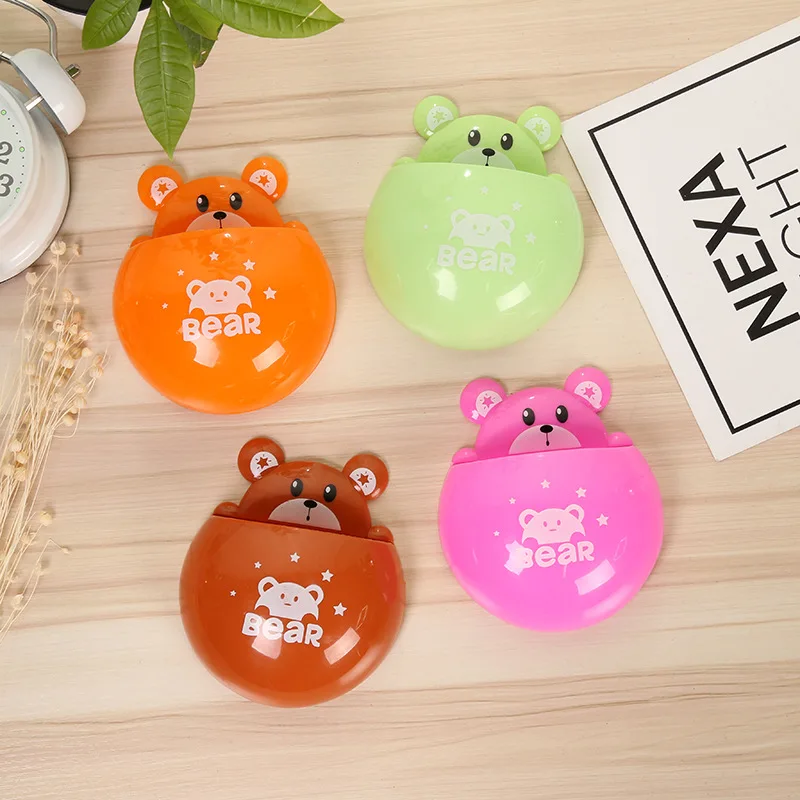 

Frogs Cute Cartoon Home Bathroom Toothbrush Holder Wall Mount Suction Cup Toothpaste Storage Rack Toothbrush Rack Children