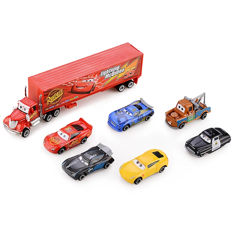 Disney Pixar машина 3 McQueen дядюшка Майк Джексон шторм портативная модель и 6 игрушечных
