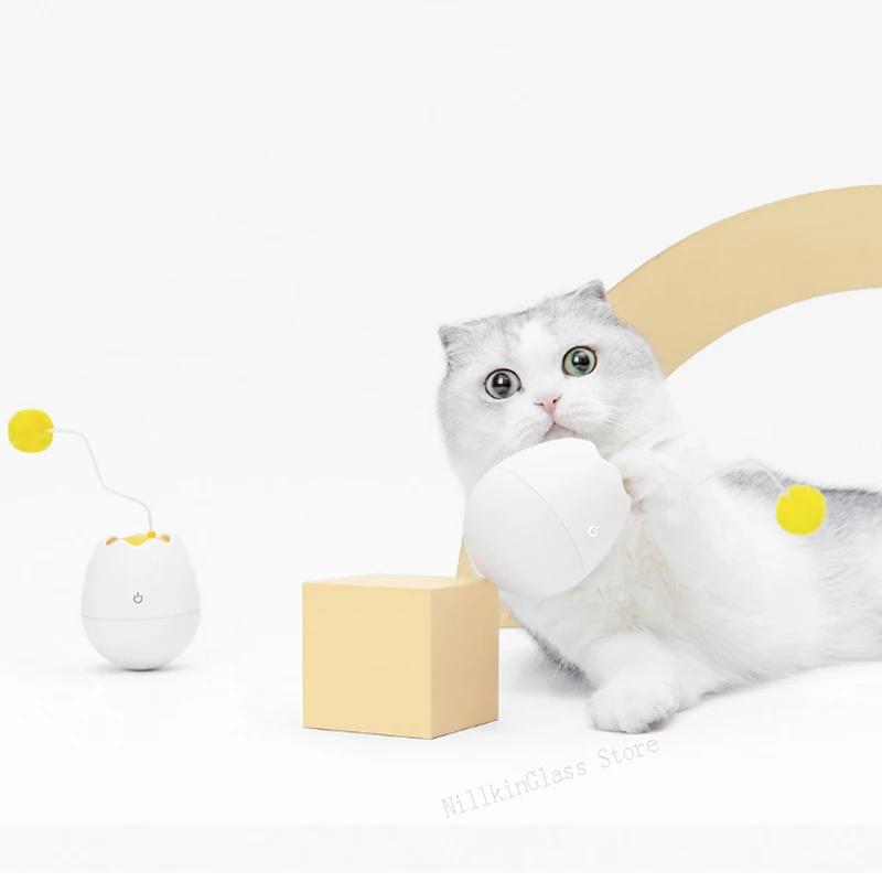 Xiaomi пушистый хвост яичная скорлупа игрушки для кошек умные интерактивные игрушки питомец компаньон новейший дизайн в форме яйца электронные игрушки для домашних животных