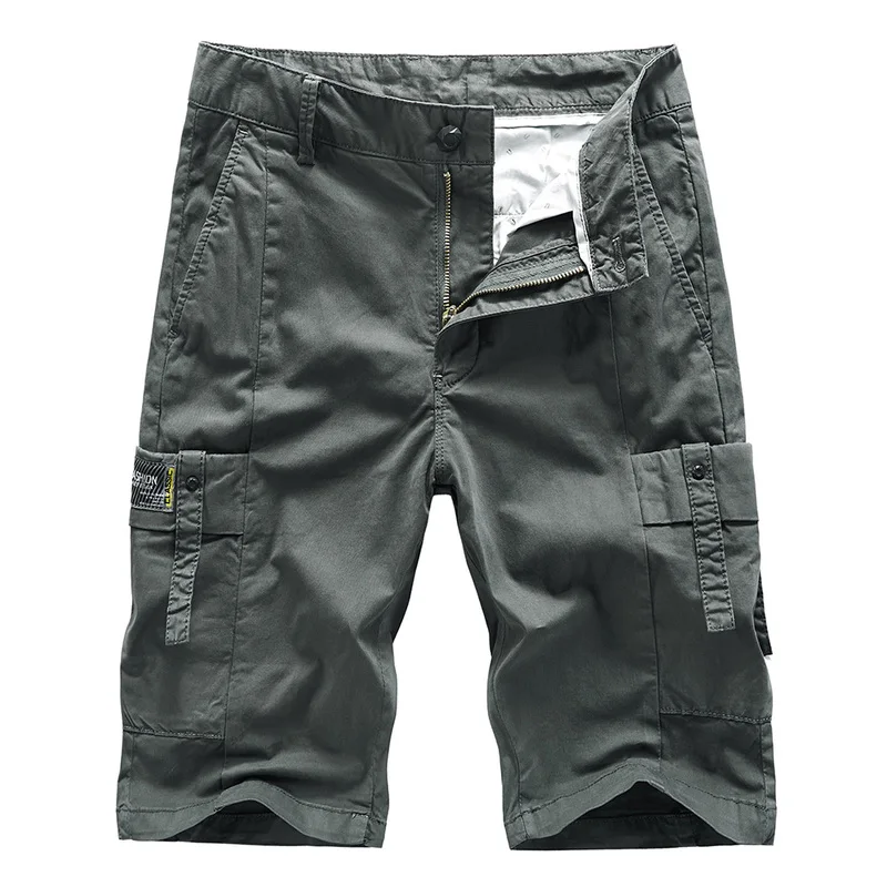 Новые летние мужские шорты на пуговицах модные тонкие Мужская одежда 97% чистый