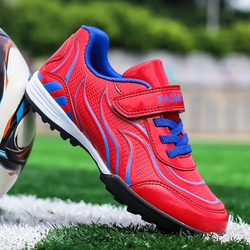Размер 28 38 Детская футбольная обувь для мальчиков уличные футбольные шипы бутсы