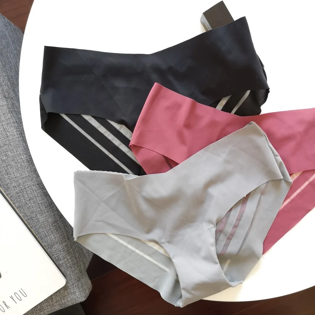 SP& CITY, женское однотонное нижнее белье, Ice Silk, полосатые прозрачные трусики, сетчатые бесшовные трусы, сексуальные микро-стринги, нижнее белье