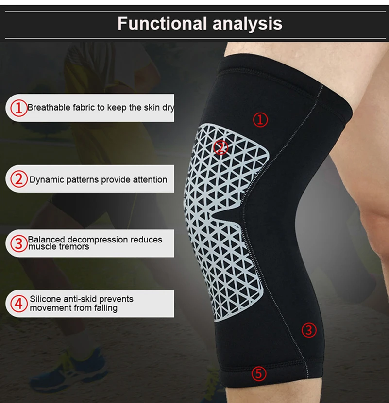 1 шт. мужские и женские спортивные эластичные баскетбольные гетры Компрессионные