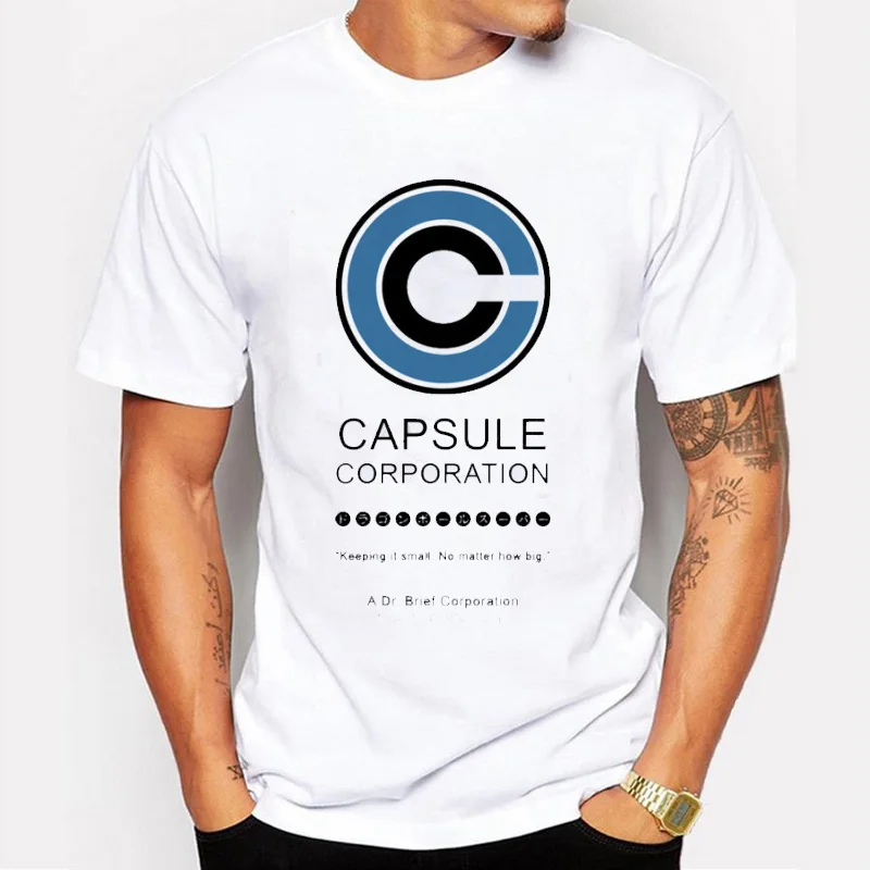 Новая модная Капсульная корпорация с логотипом буквенным принтом Мужская