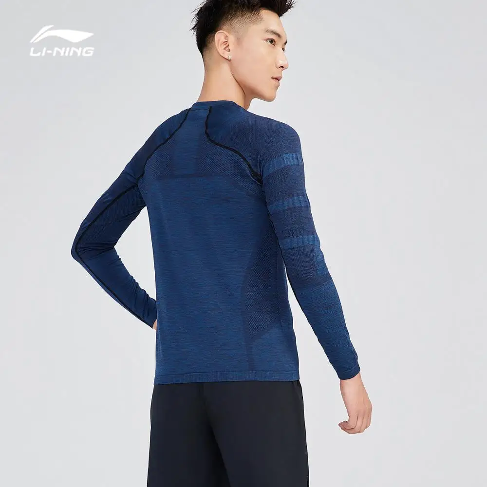 Мужская Спортивная Футболка Li Ning облегающая футболка с длинным рукавом 72% Nylong