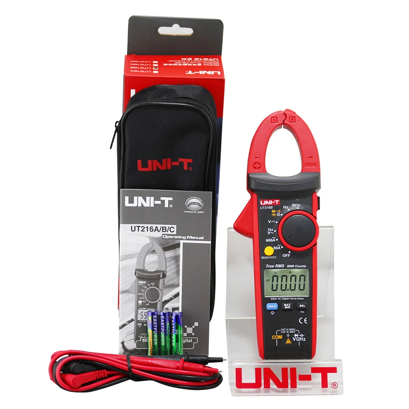 Цифровой зажим измеритель UNI T UT216D 600A NCV V.F.C аналоговый фонарь с ЖК дисплеем и