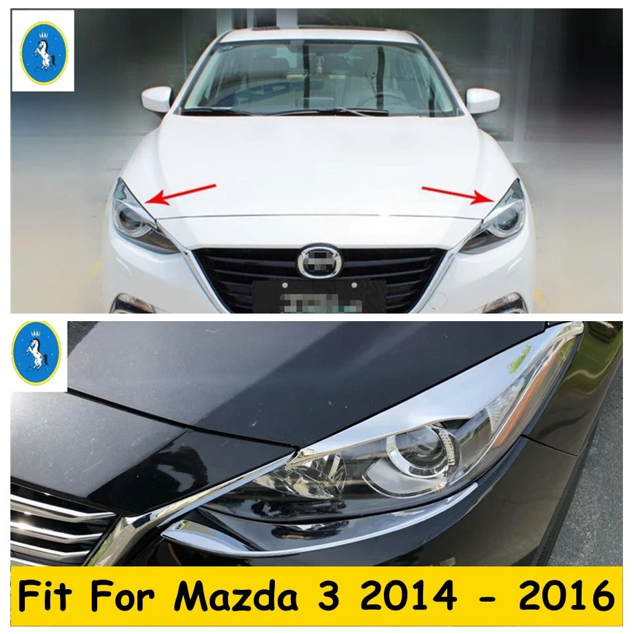 Yimaautotrims аксессуары для Mazda 3 хэтчбек седан 2014 2015 2016 передние фары лампы Крышка век