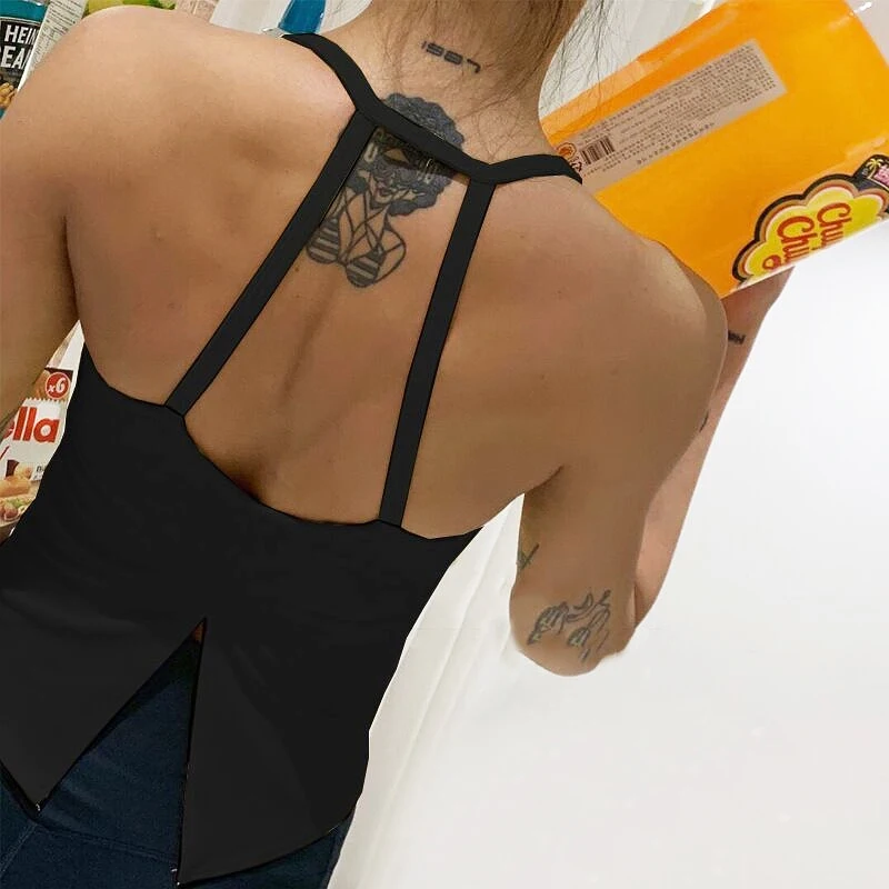

Sexy Crop Top Vest Women Sports Tank Top Yoga Bras Shoulder Strap Gym Sports Running Jogger Vest With Padded Tops