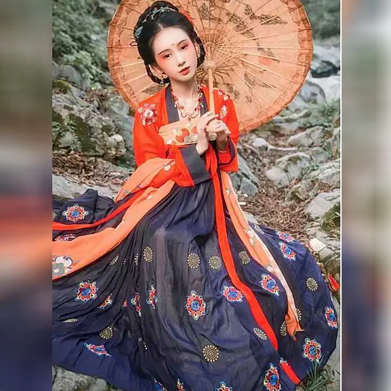 

New Hanfu Festival Outfit Women Traditional Costume Performance Wear Stage Cosplay Ancient Clothing Fairy Hanfu Dress Women