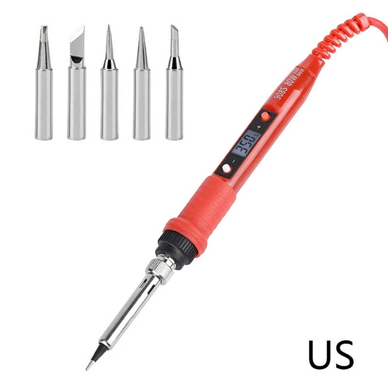 

LCD Display Thermostat Soldering Iron Tip Set Wireless Electric Welder Cordless Welding Tool Set Combination Hand Tools