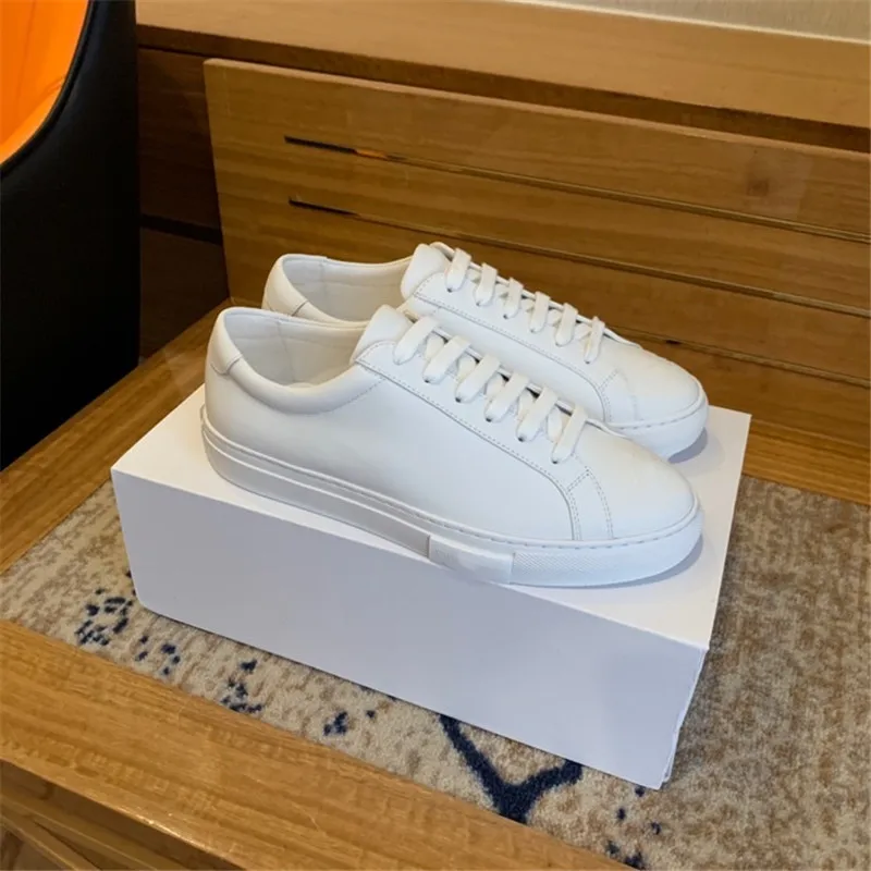 

Upgraded Version Of Casual Joker Small White Shoes Luxury Designer Calfskin Fashion Sneakers Low Top Lace-up Flat Casual Shoes