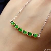 kjjeaxcmy fine jewelry 925 silver inlaid natural diopside gemstone trendy necklace ladies pendant support check