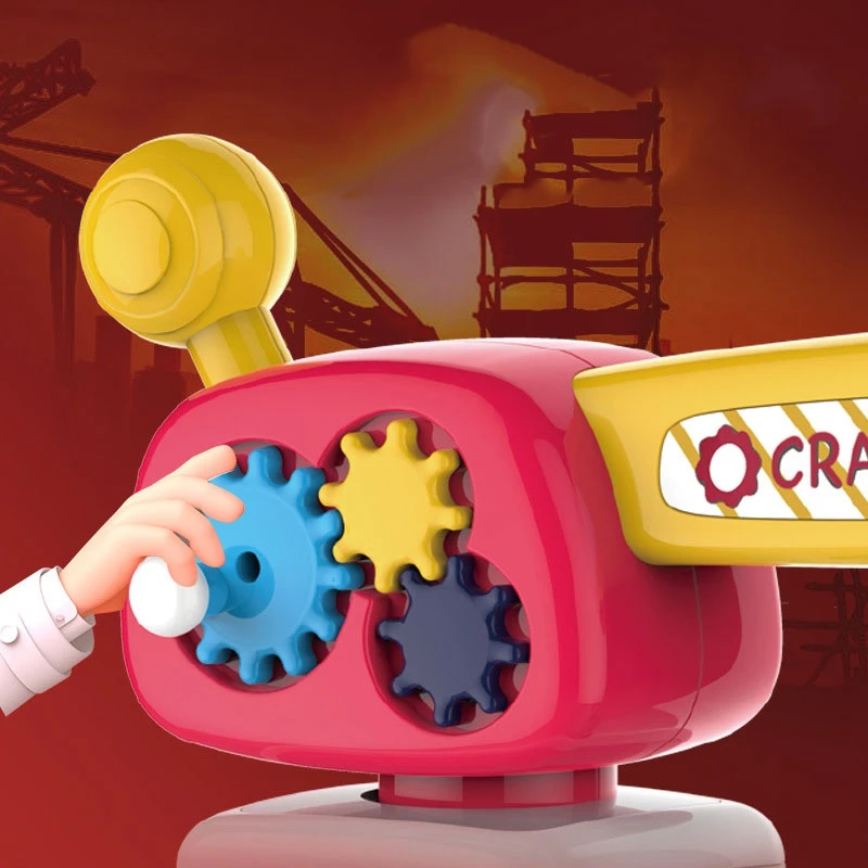 

Multifunctional Crane Toy Tech Engineering Vehicle Mobile Crane Toy Puzzle Machine Engineering Vehicle Music Toy for Kid