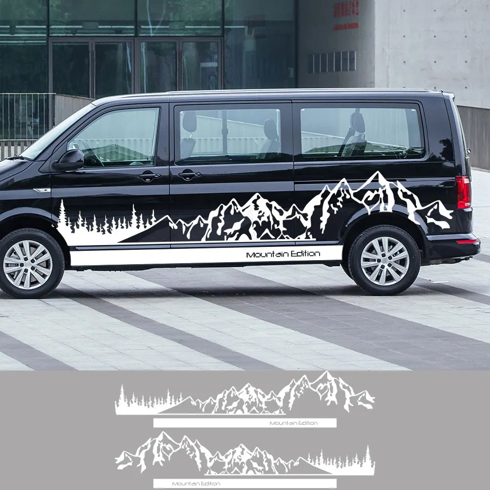 4Pcs/Lot Car Stickers For Volkswagen VW Transporter T4 T5 T6 Multivan Caravelle Camper Van Motorhome DIY Decals Accessories |