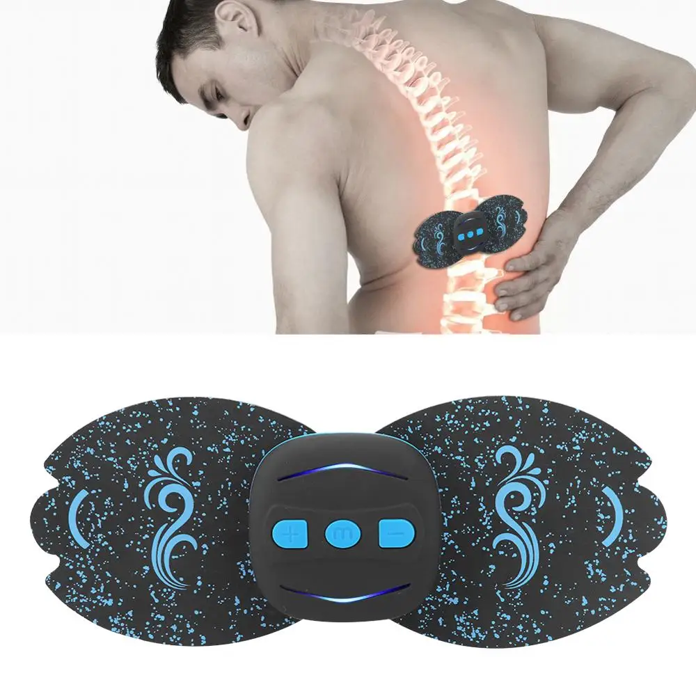 Электрический мини массажер для шеи и спины низкочастотная импульсная терапия