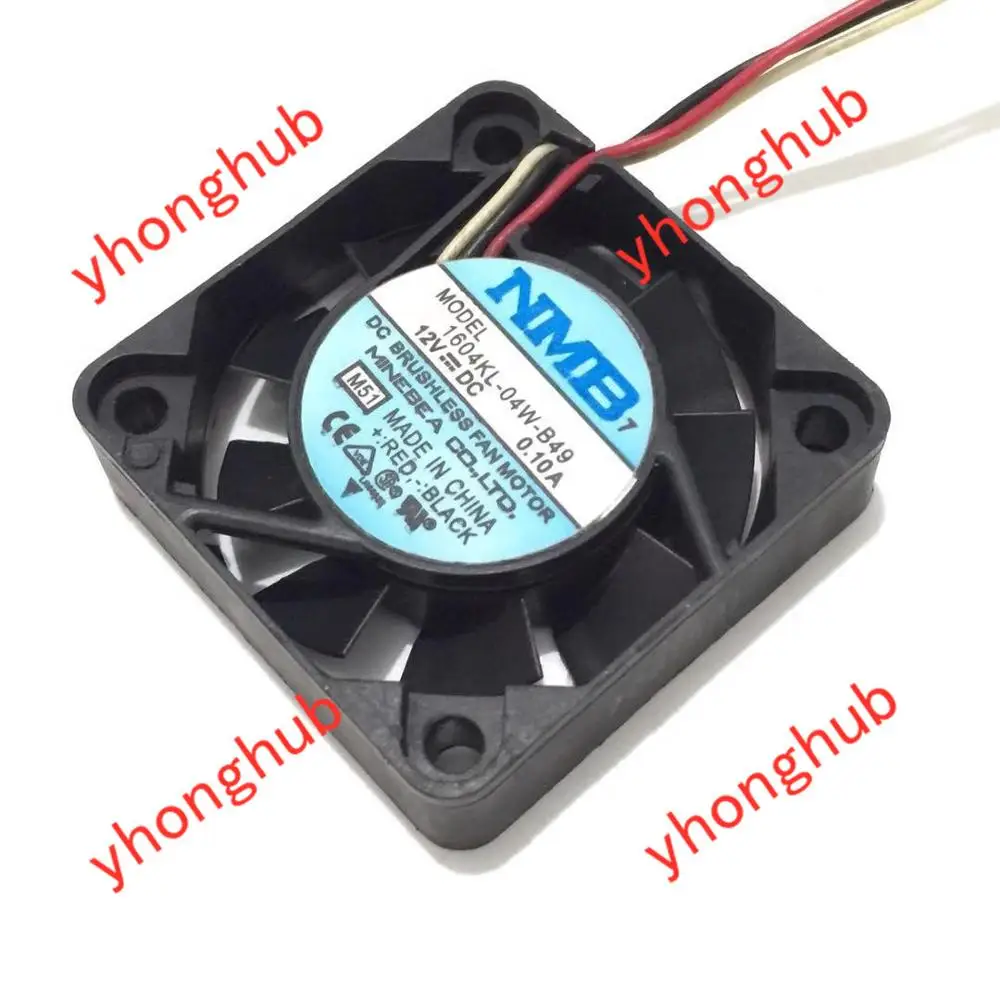 NMB MAT 1604KL 04W B49 M51 DC 12V 0.10A 3 жильный 40x40x10 мм Сервер вентилятор охлаждения|square fan|server