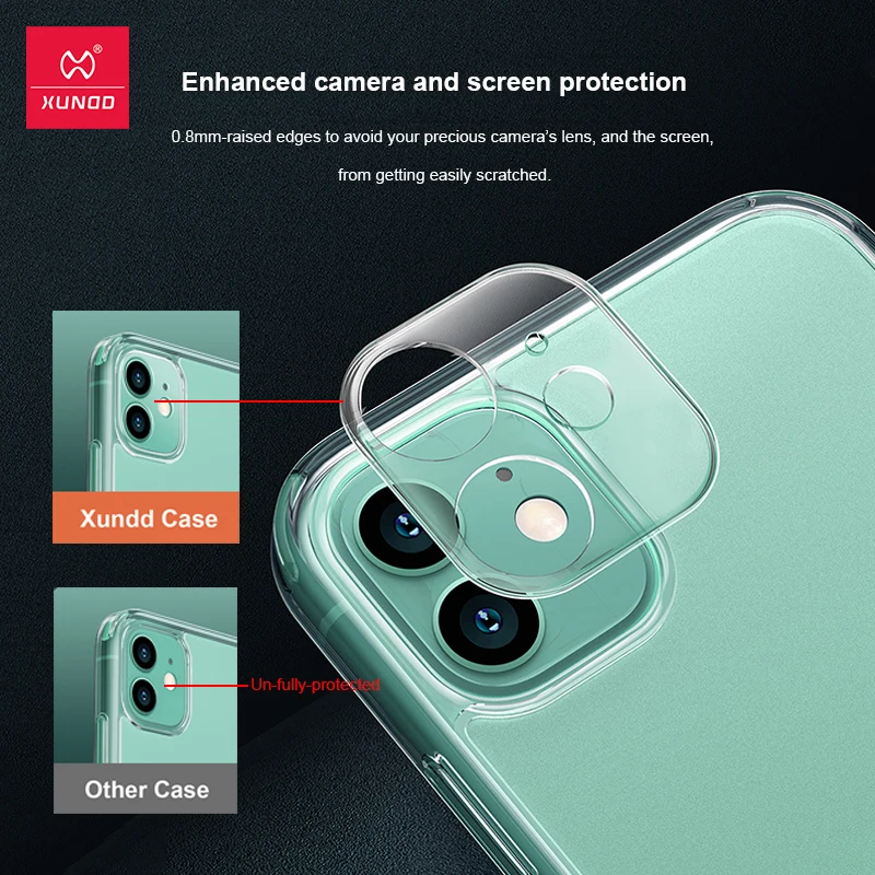 xundd case for iphone 11 case screen protector set protective shockproof accessories for iphone 11 12 pro max cover glass free global shipping