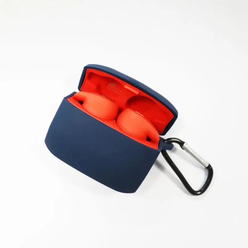 Силиконовый противоударный защитный чехол с карабином для наушников Jabra Elite Active