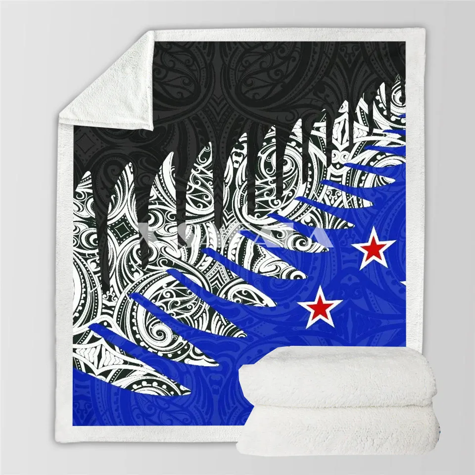 

Fiji Polynesian Tahiti NewZealand 3D Print Plush Throw Sherpa Fleece Bedspread Blanket Vintage Bedding Square Picnic Wool Soft13