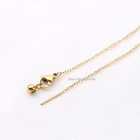 Тонкие регулируемые ожерелья-Концевики из нержавеющей стали 1,2 мм, 50 шт., хорошее качество, Женские аксессуары сделай сам