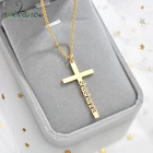 Nextvance нержавеющая сталь пользовательское имя Подвеска в виде Креста персонализированные подвеска, Амулет ожерелье Кристиан для женщин Религия подарок на день рождения