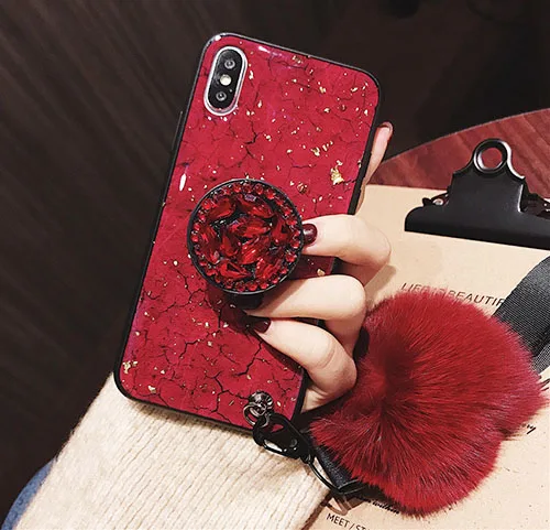 fahion red Милый чехол для iPhone 6 S 6 S 7 8 Plus 8 Plus 7Plus X XS силиконовый чехол 3D Единорог Лошадь Кролик Ститч Кот мультфильм мягкий чехол для телефона - Цвет: fahion red