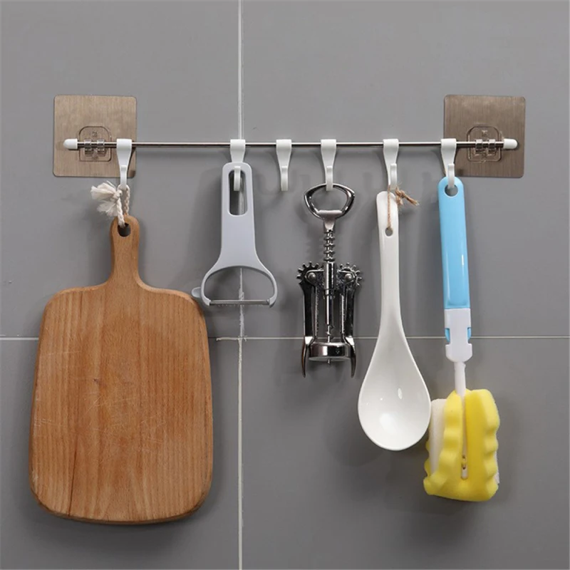 

Hanging Key Hanger Clothes Holder Kitchen Rails Bathroom Housekeeper Home Organizer Door Adhesive Hook