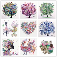 5d diy diamond painting four seasons tree special shaped crystal rhinestone embroidery home decoration