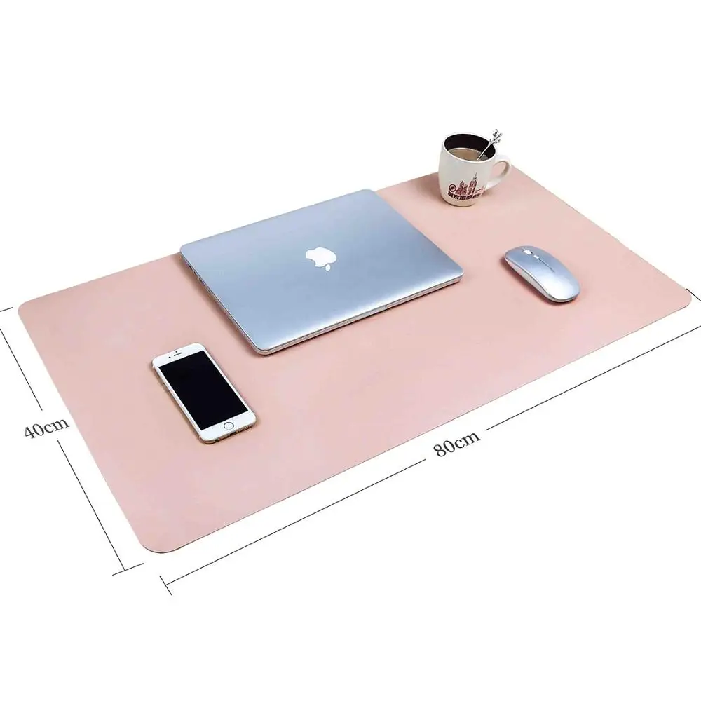 Pink Многофункциональный офисный стол коврик, YSAGi 80x40 см ультра тонкий водонепроницаемый ПВХ кожаный коврик для мыши - Цвет: Pink