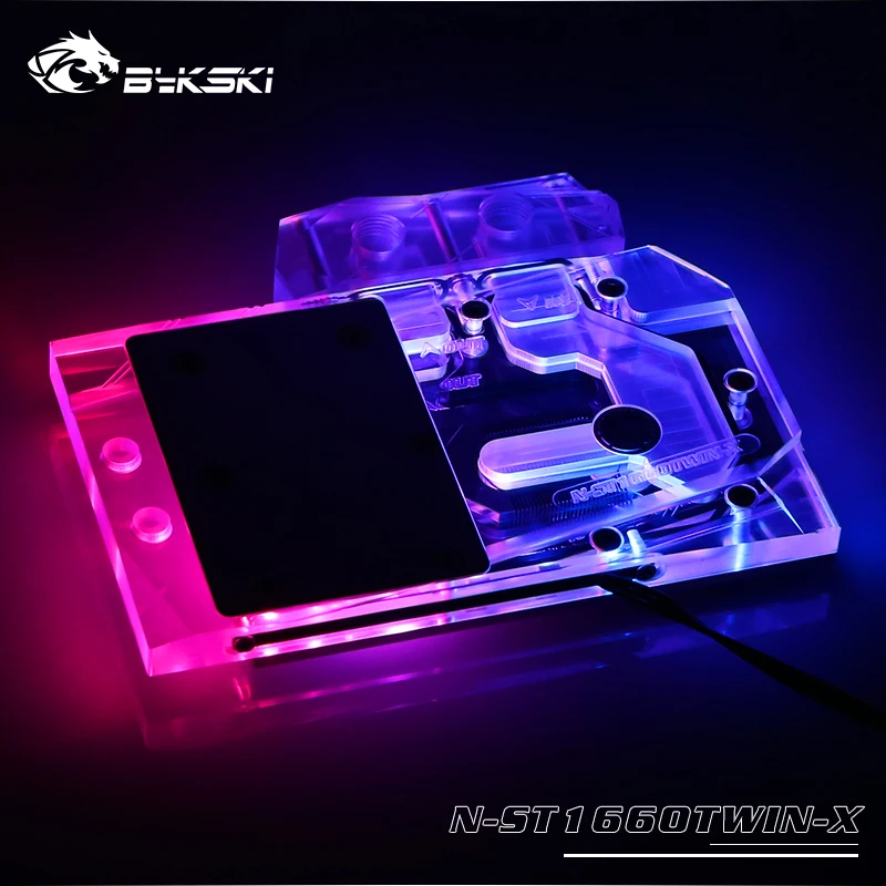 Bykski водный блок для ZOTAC GTX 1660 двойной вентилятор/медный радиаторный блок с полным покрытием/RGB светильник