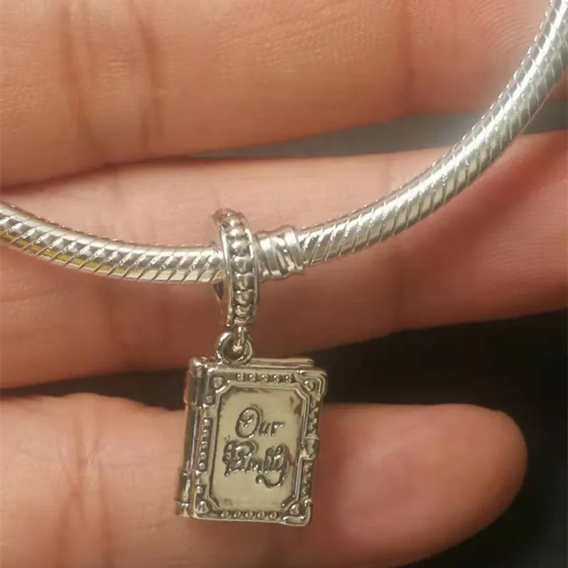

Real 925 Sterling Silver DIY Jewelry Findings Carving To My Mother Exquisite Tag Pendant Charm for Bracelet Jewelry Accessory