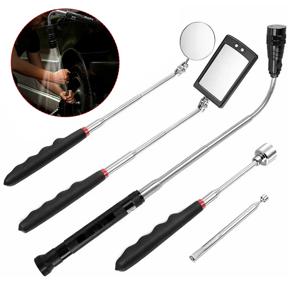 

5PCS Magnetic Pickup Tool Inspection Mirror Magnetic Pick Up Telescoping