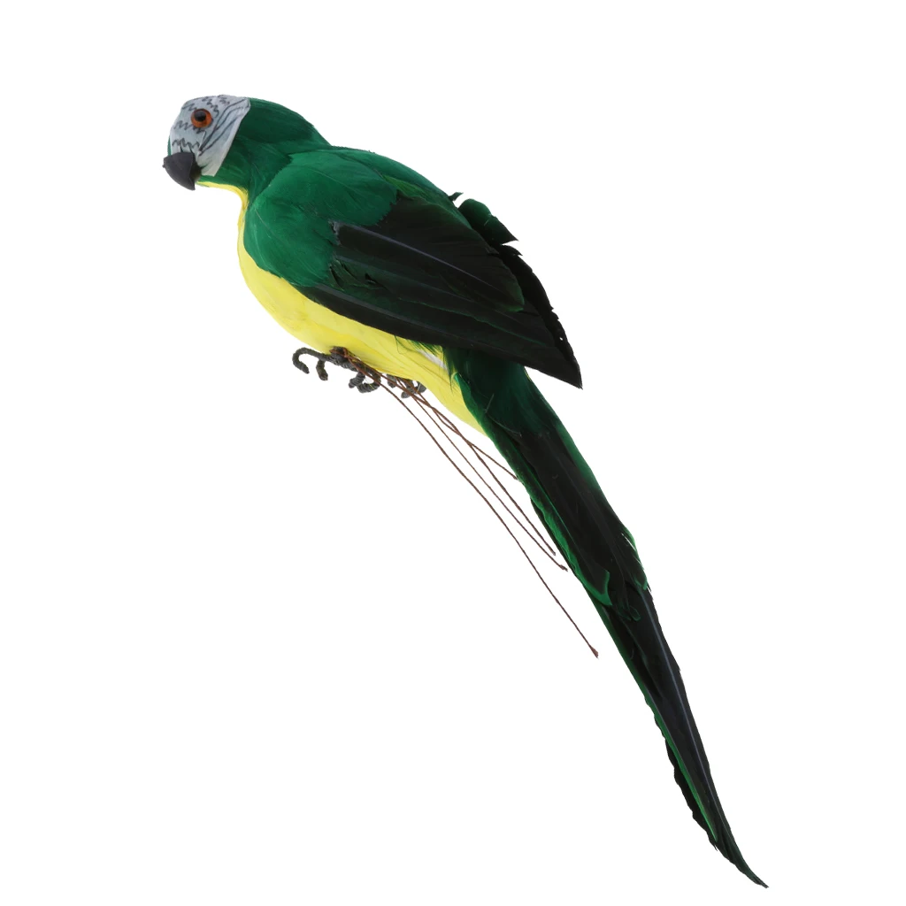 

4PCS Parrot Statue Ornament Tree Standing Animal Sculpture Home Decor 35cm