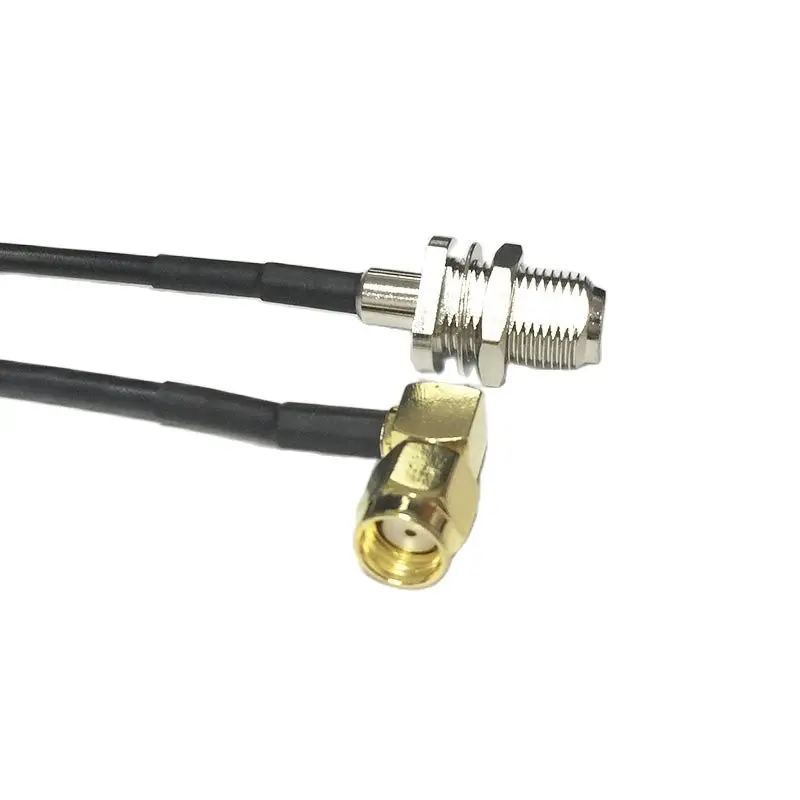 Новый модем коаксиальный кабель RP-SMA штекер правый угол переключатель F женский