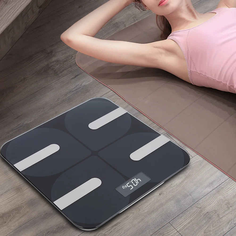 

180Kg Digital LCD Household Smart Body Fat Scale Electronic Weight Scale Black For Home Support 13 Languages Mobile APP Link