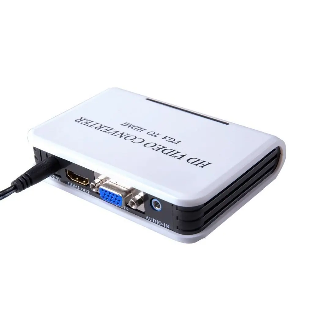 Мини 1080P VGA к HDMI Full HD HDTV видео конвертер адаптер Коробка для ноутбука ПК аудио