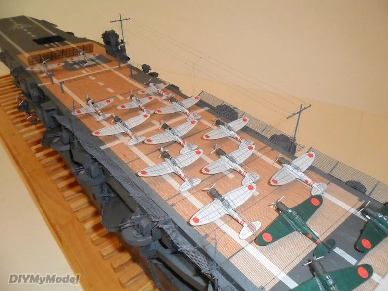 DIYMyModeI-portaaviones Kaga, modelo de papel artesanal japon&eacute;s, rompecabezas de juguete, regalo, utillaje de pel&iacute;cula-1