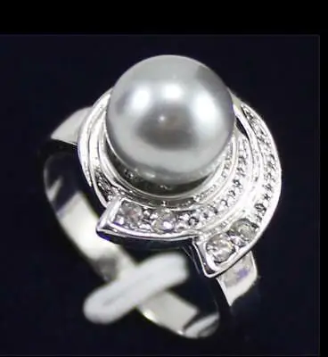 

Pretty shell pearl/Jade Round Bead Jewelry Ring