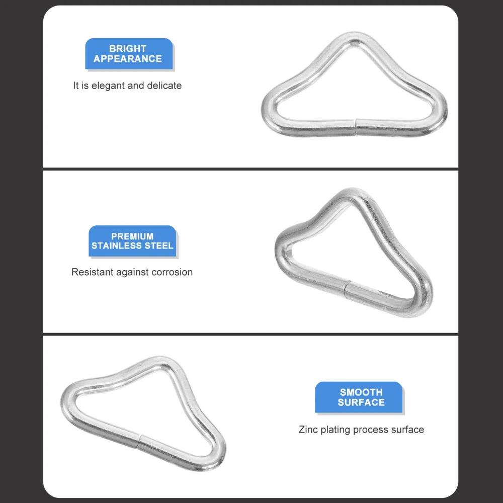 

40PCS Trampoline Buckle Zinc Plating Steel V-Ring for Trampoline Strap Bag Clasp